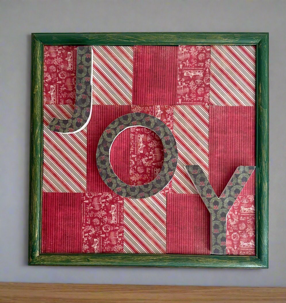 Joy Decoupage Wall Art - Redeemed Creations