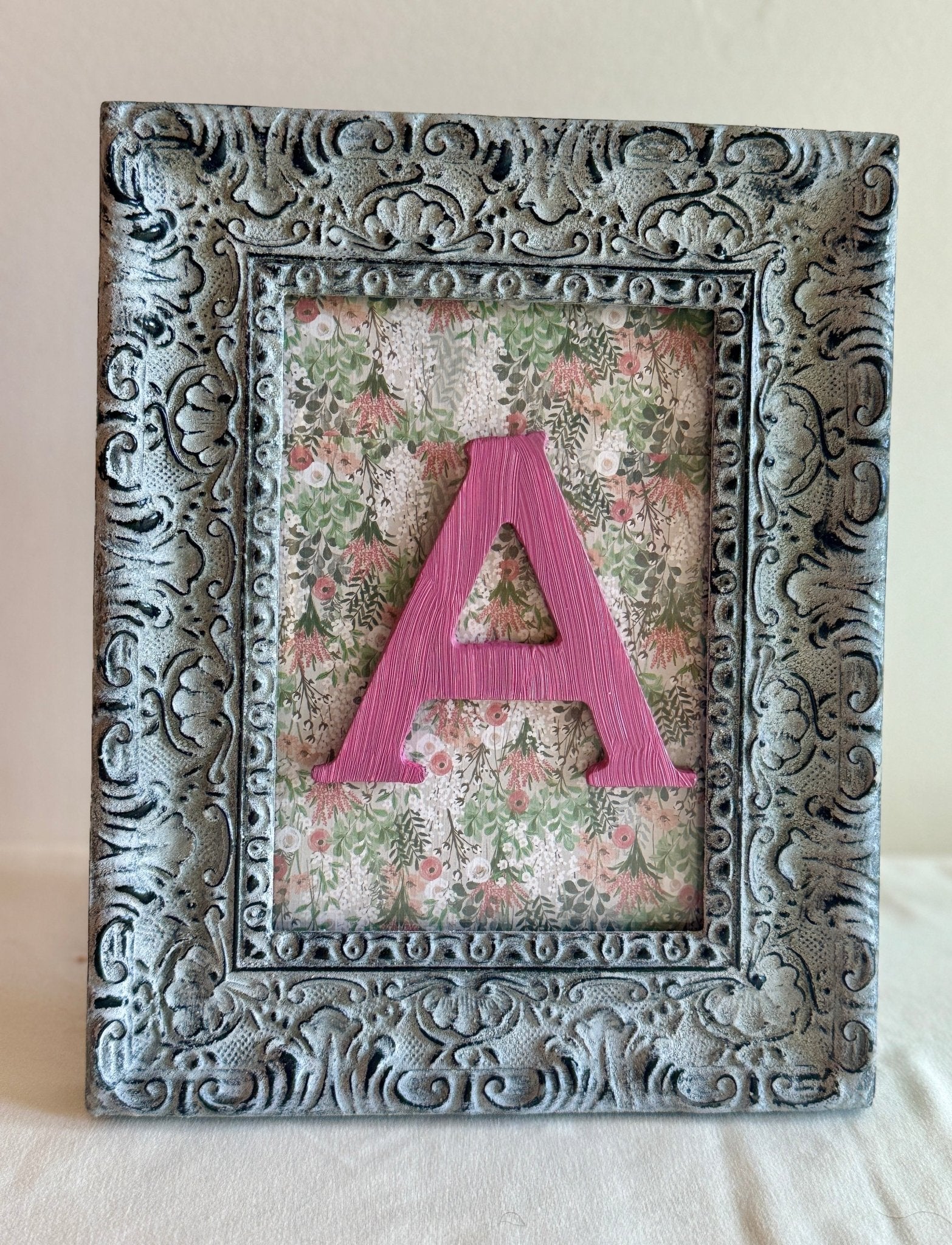 Personalized monogram 5x7 frame (feminine) - Redeemed Creations