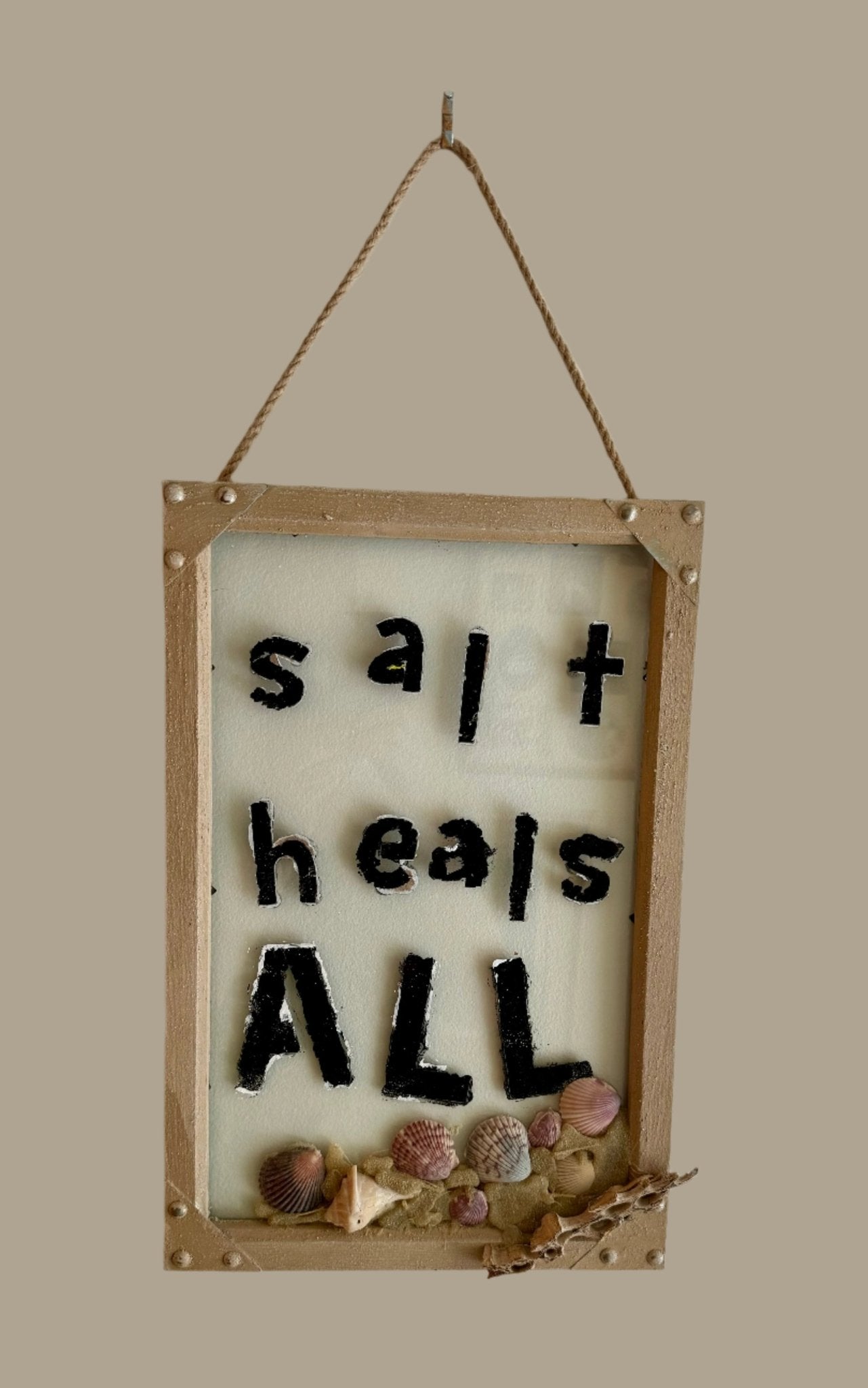 Salt heals All glass sign - Redeemed Creations